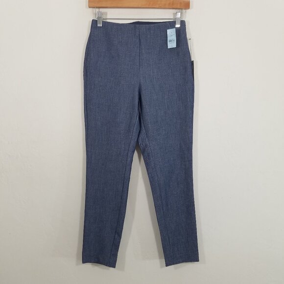 LOFT Pants - NWT LOFT Petite High Waist Curvy Skinny Pants Blue Size 2P